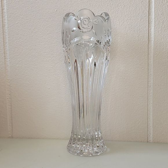 Vintage Oneida Crytal Southern Garden Flower Bud Vase 7x2.2inch 1992 Germany - Picture 6 of 11